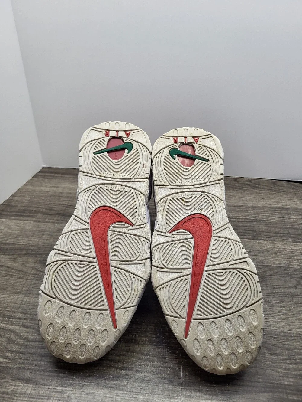 Nike Boys Air More Uptempo DV2205-600 Red Basketball Shoes Sneakers Size 5 Y